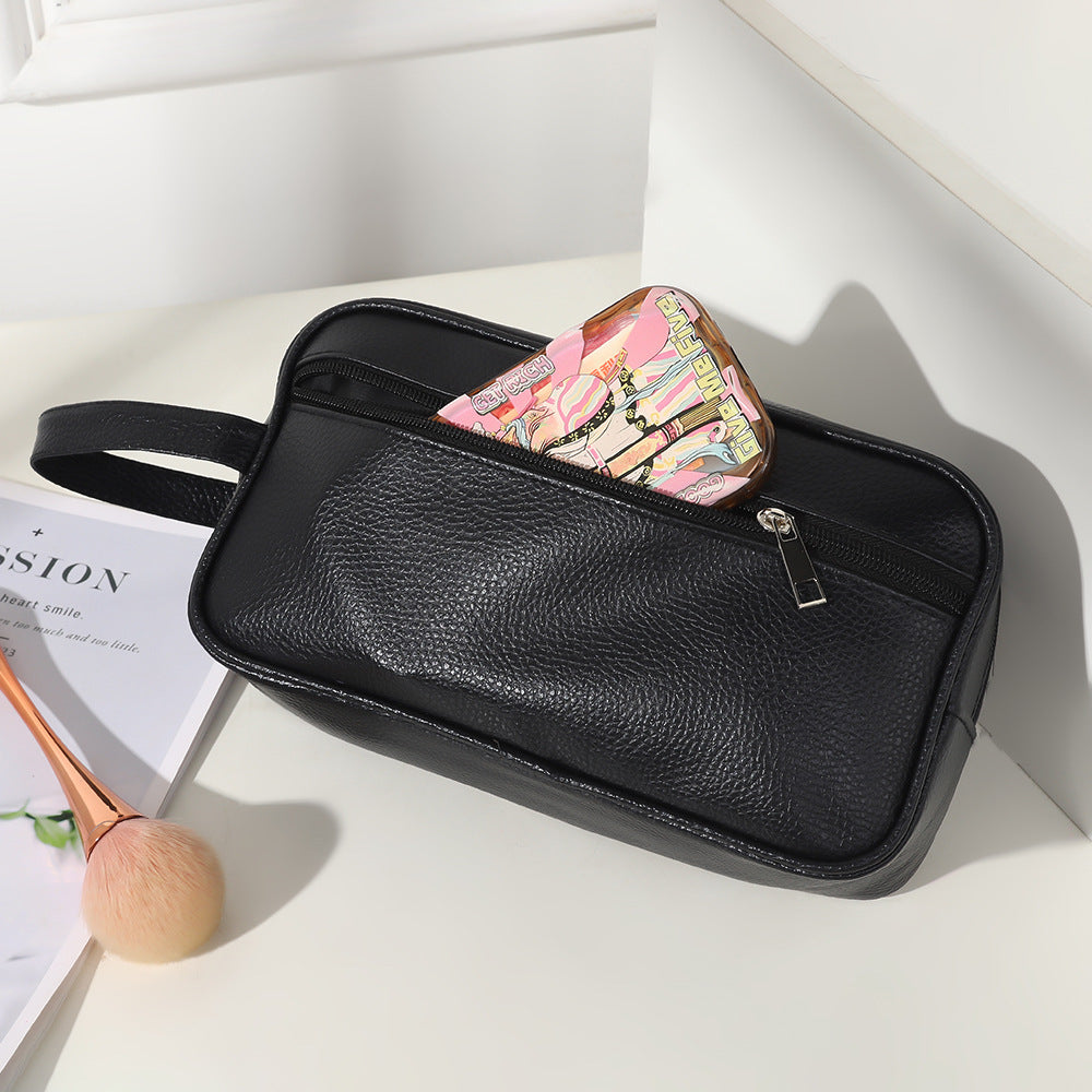 Sac haut de gamme imperméable à motif litchi pour hommes
