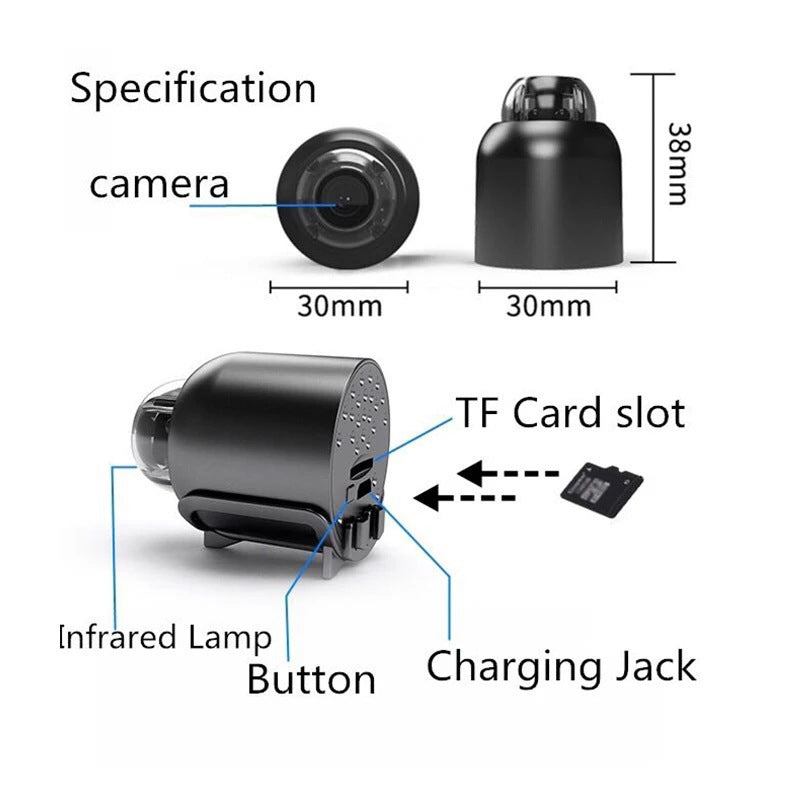 Camera HD sans fil WIFI X5 pour la vision nocturne - Camera hyper-discrete